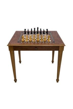 Satranç Masası Torna Ayak (70x80x72 Cm) Çekmeceli TYC00259803517