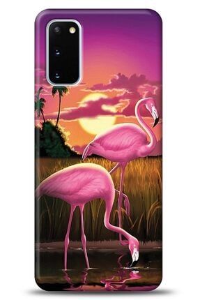 Samsung Galaxy S20 Sundown Flamingo Resimli Kılıf 99148718