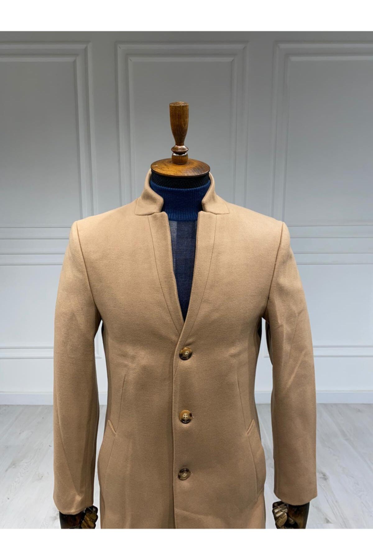 Dark camel wool coat sales