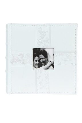 Lüks Deri Albüm 10x15cm 200lü- Beyaz, Sağlam Kalın Kapaklı Fotoğraf Albümü Düğün Aile 200lux10x15byz