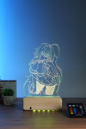 High School Dxd Rias Gremory 16 Renk Anime Gece Lambası MDW-ANM-173