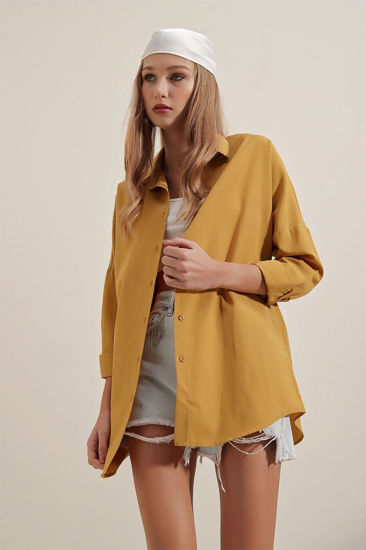 Bigdart-3900 Oversize Long Basic ing - mustár 4