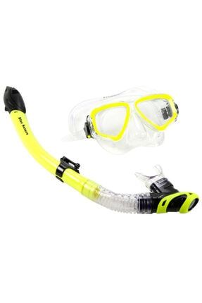 Vrd2020 Vakumlu Yetişkin Gözlük Ve Şnorkel Set Sarı ŞNORKL.035lftsrm