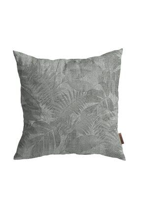 50x50 Gri Palmiye Yaprağı Desen Dekoratif Yastık Kırlent Kılıfı gd0515-enco