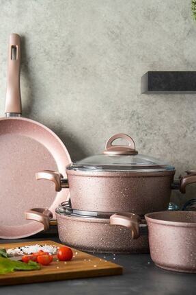 Karaca Biogranit Rose 7 Parca Tencere Seti Fiyati Yorumlari Trendyol