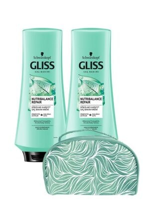 Gliss Nutribalance Sampuan 500 Ml Sac Kremi 360 Ml Makyaj Cantasi Trendyol