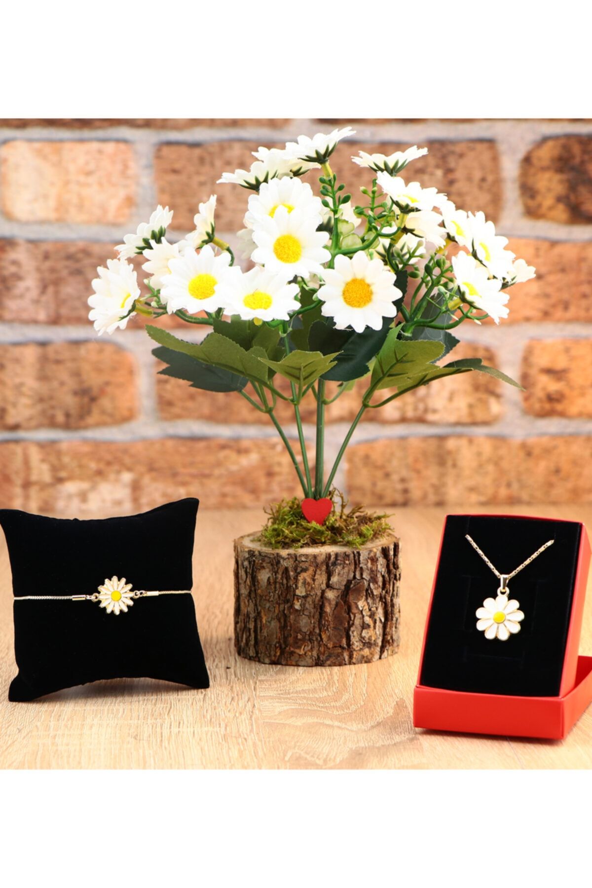 gkcshops papatya kolye bileklik set ve