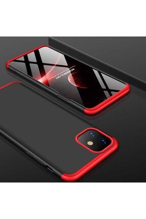 Apple Iphone 11 Uyumlu Kılıf 3 Parçalı 360 Tam Koruma Uyumlu Kılıf Gkk Kapak-siyah-kırmızı 1806AYS00012