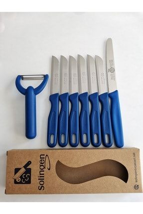 Mavi Meyve Bıçağı ve Soyacak Set SET.DUZMAVİ-1LIDMAV-1SDM.8-001