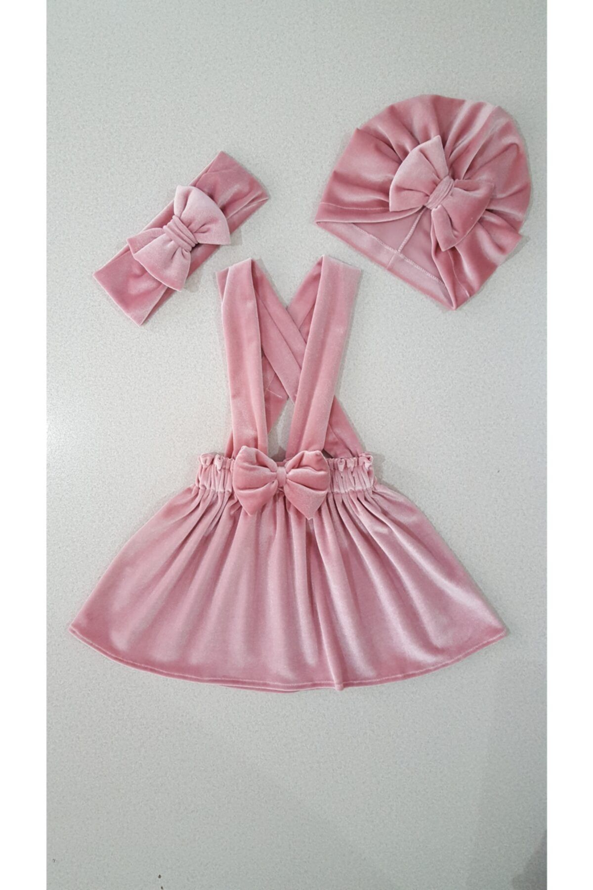 yumurcak bebek pudra pembe elbise takim