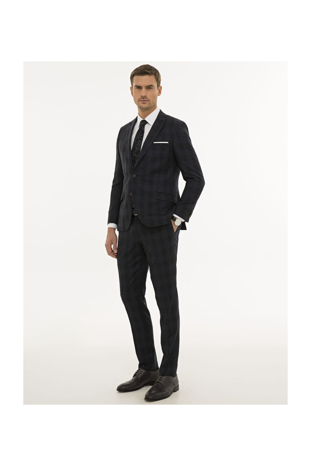 کت و شلوار پیر کاردین مردانه  آبی سرمه ای   Slim/اسلیم فیت      | Pierre Cardin G021SZ001.000.863844 TR - تصویر 3