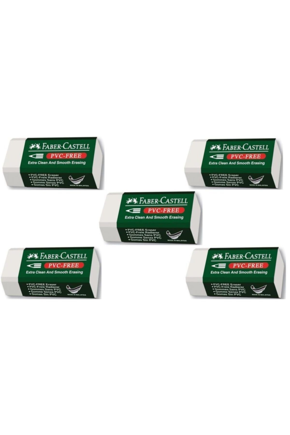 Faber Castell - (5 Adet) Pvc Free No:30 Küçük Boy Beyaz Silgi