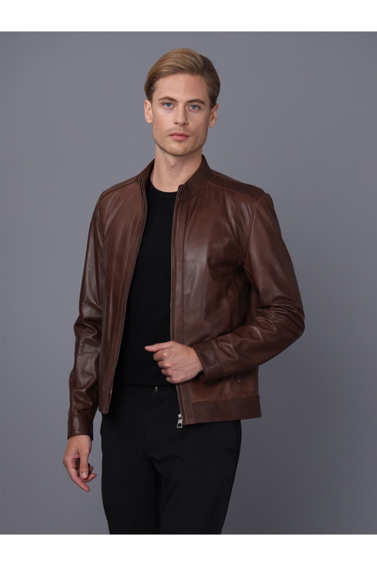 Basics&More-Men's Chestnut Color Jacket 1
