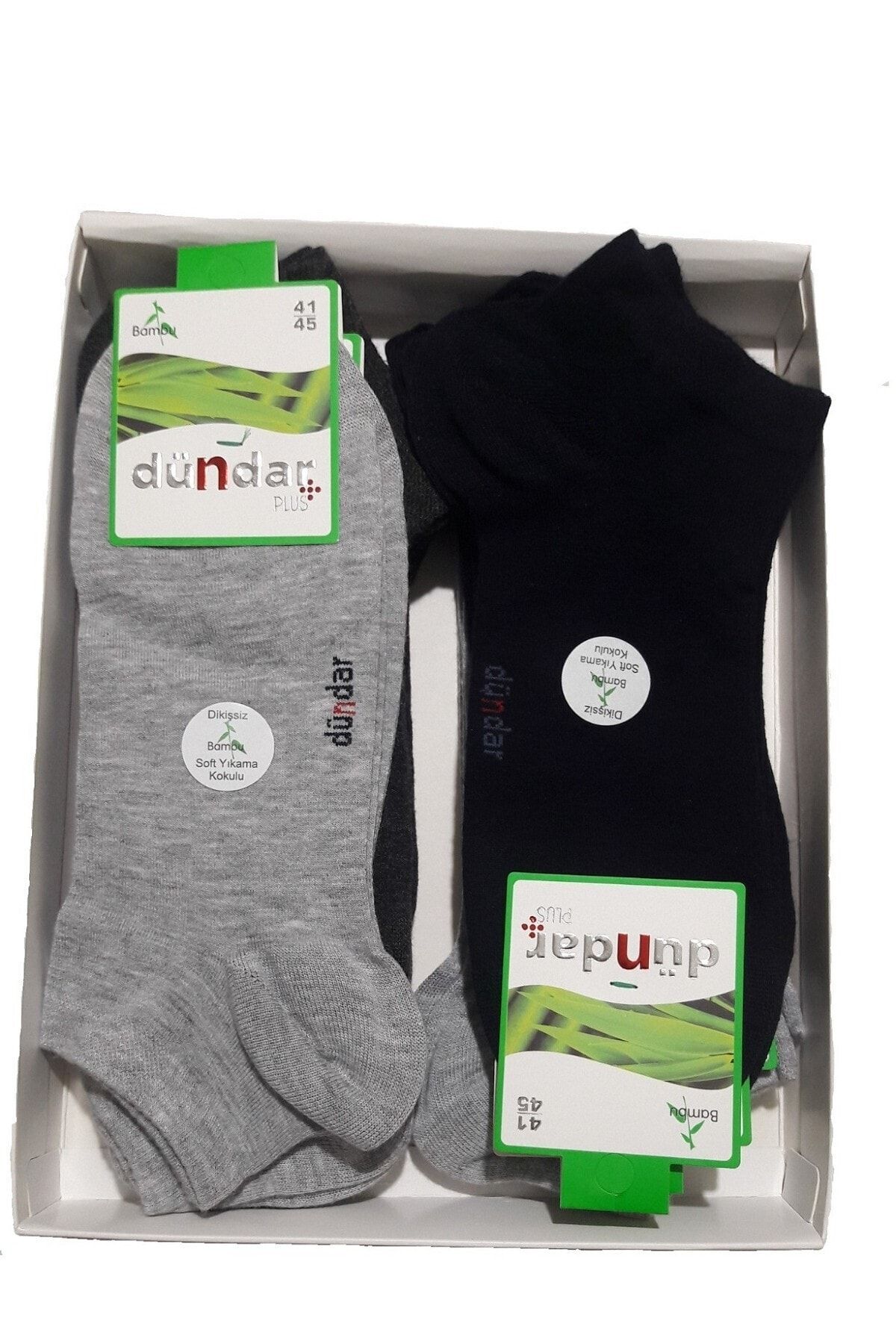 Dündar-Men's White Bamboo Non-Smelling Special Socks 6-Pack 4