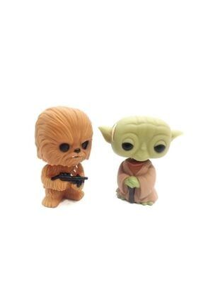 Star Wars Karakterleri Chewbacca Ve Yoda 2 Adet Biblo PRA-2418668-8945