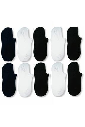 10 Çift Kadın Siyah+beyaz Bambu Görünmez (sneaker) Spor Ayakkabı Çorabı 86216729590199osCrmnycrmny
