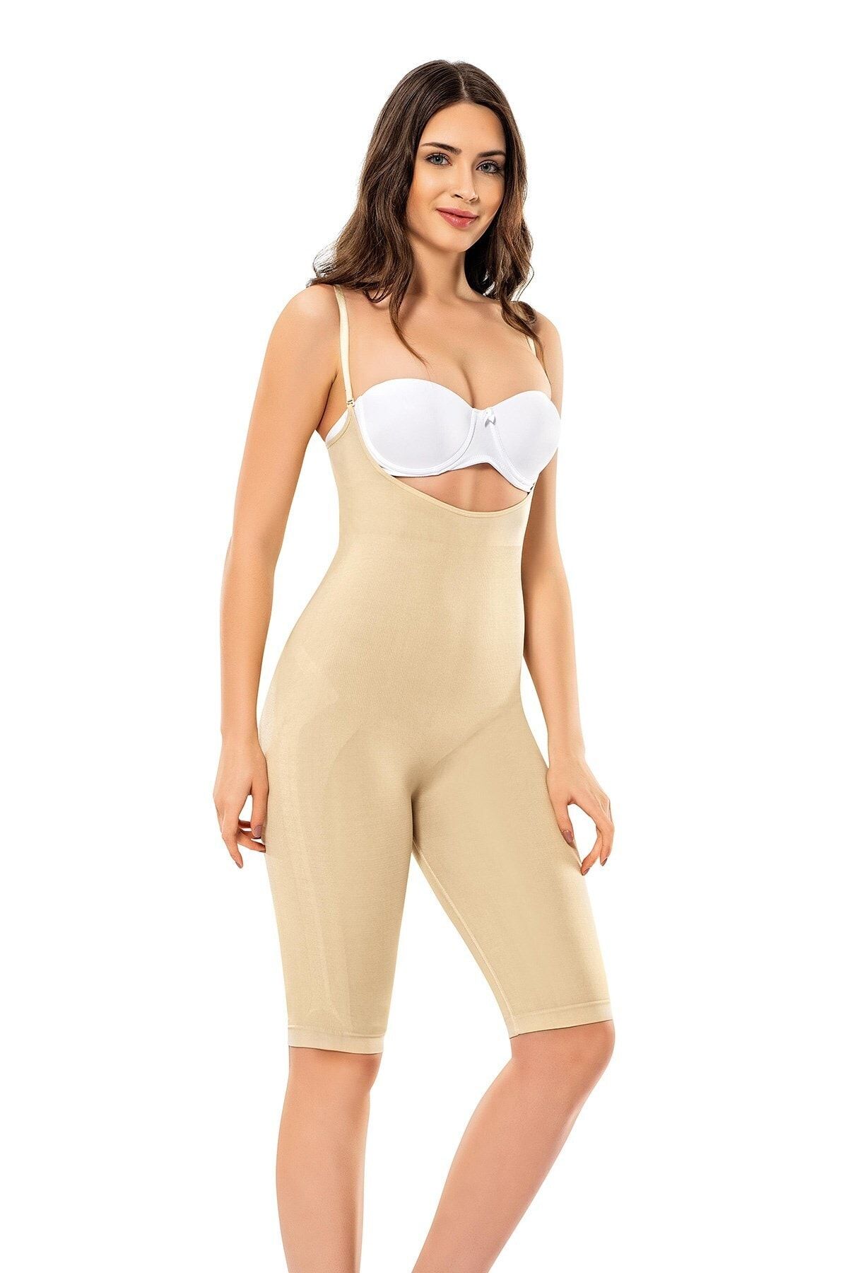 Miss Modinn Women's Beige Breastless Body Corset Reduces One Size,  Tightens, Provides Fit Posture - Trendyol