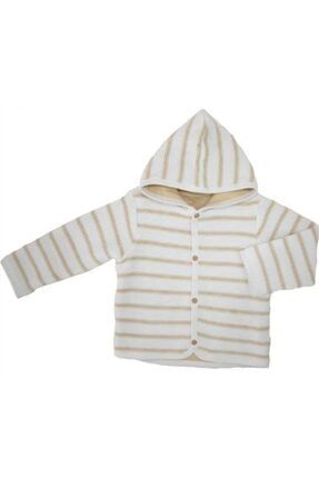 Unisex Bebek Ekru Shabby Organik Triko Hırka DOTOKCE-73333