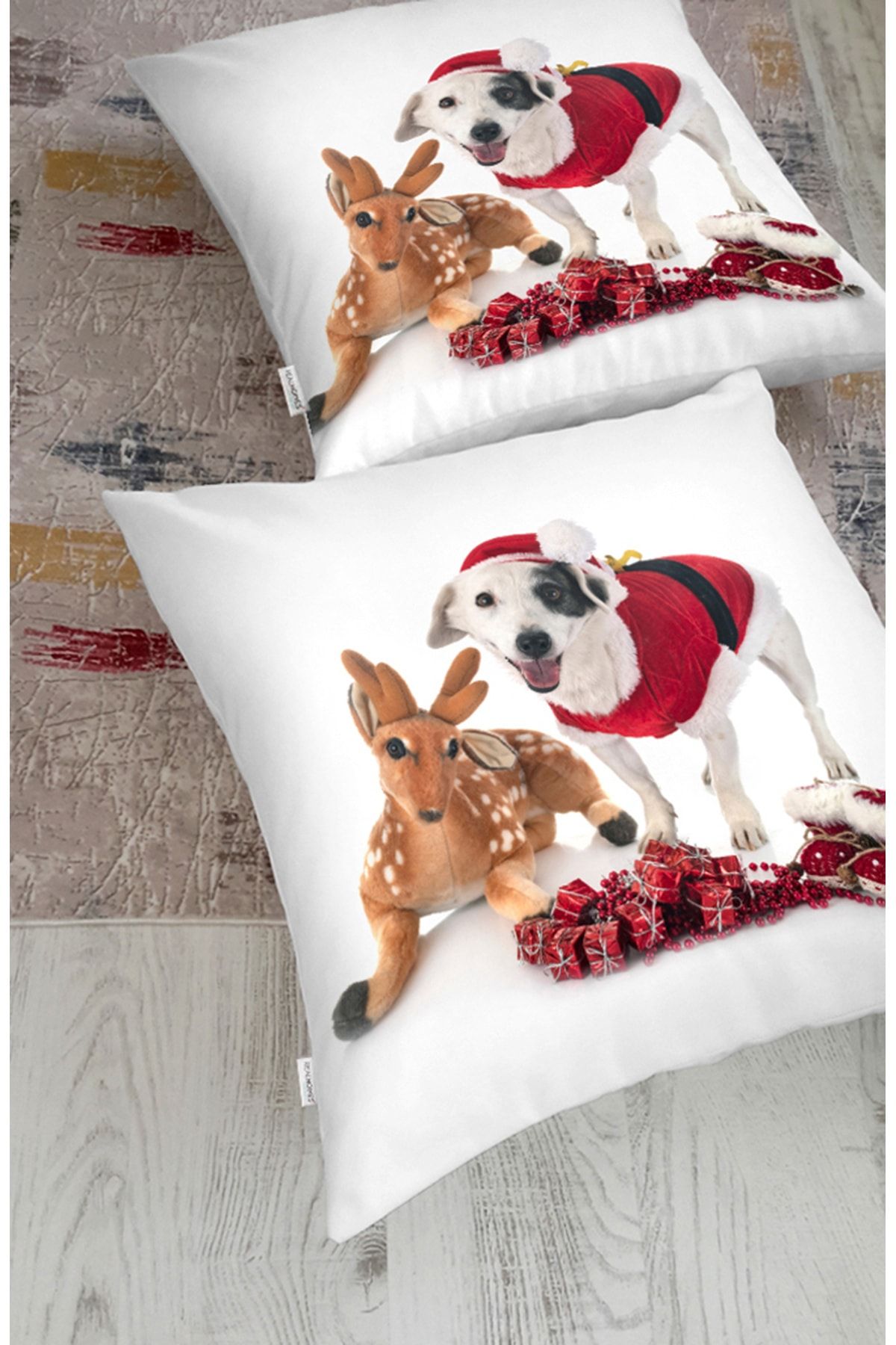 Realhomes Haine De Revelion, Model Pentru Câini, Pernă De Podea Cu Animale Moderne, Imprimată Digitală (1000 Gr Umplută În Interior) - Mărime unică
