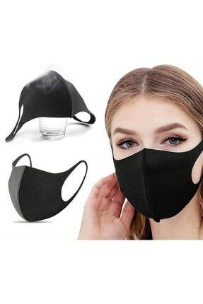 Yıkanabilir Nano Kumaş Bez Maske - Siyah Ağız Burun Yüz Maskesi nano001
