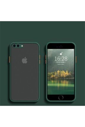 Iphone 7 Plus / 8 Plus Kamera Korumalı Silikon Zümrüt Yeşil Kılıf 3464