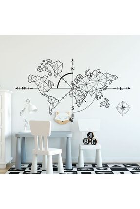 Dünya Haritası Duvar Sticker DHDS