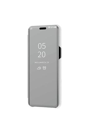 Xiaomi Redmi Note 8 Aynalı Kapaklı Lüx Kılıf Gümüş AK048