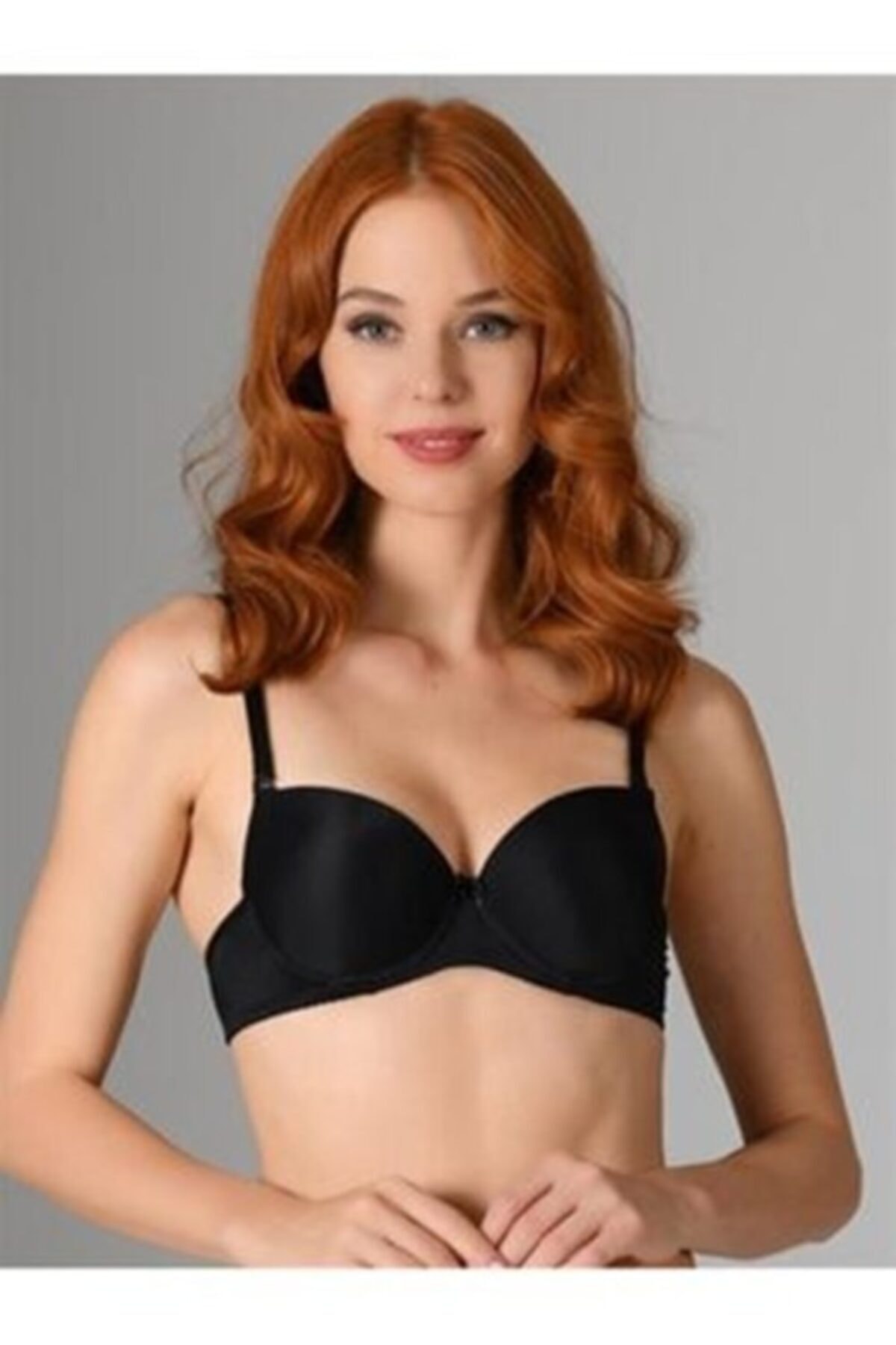 Women's Black Backed Padded Elastane Micro Coated Bra 85 New Season