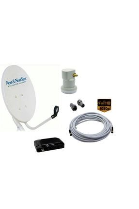 Çanak Anten Set Lnb1(TEKLİ) 25 Metre Kablo Hd Uydu Alıcısı 70cm NBN