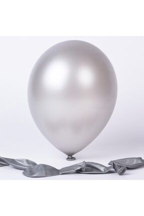 7 Adet Metalik Balon - Gümüş metalik7adet114