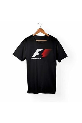 Erkek Siyah Formula F1 T-Shirt B718
