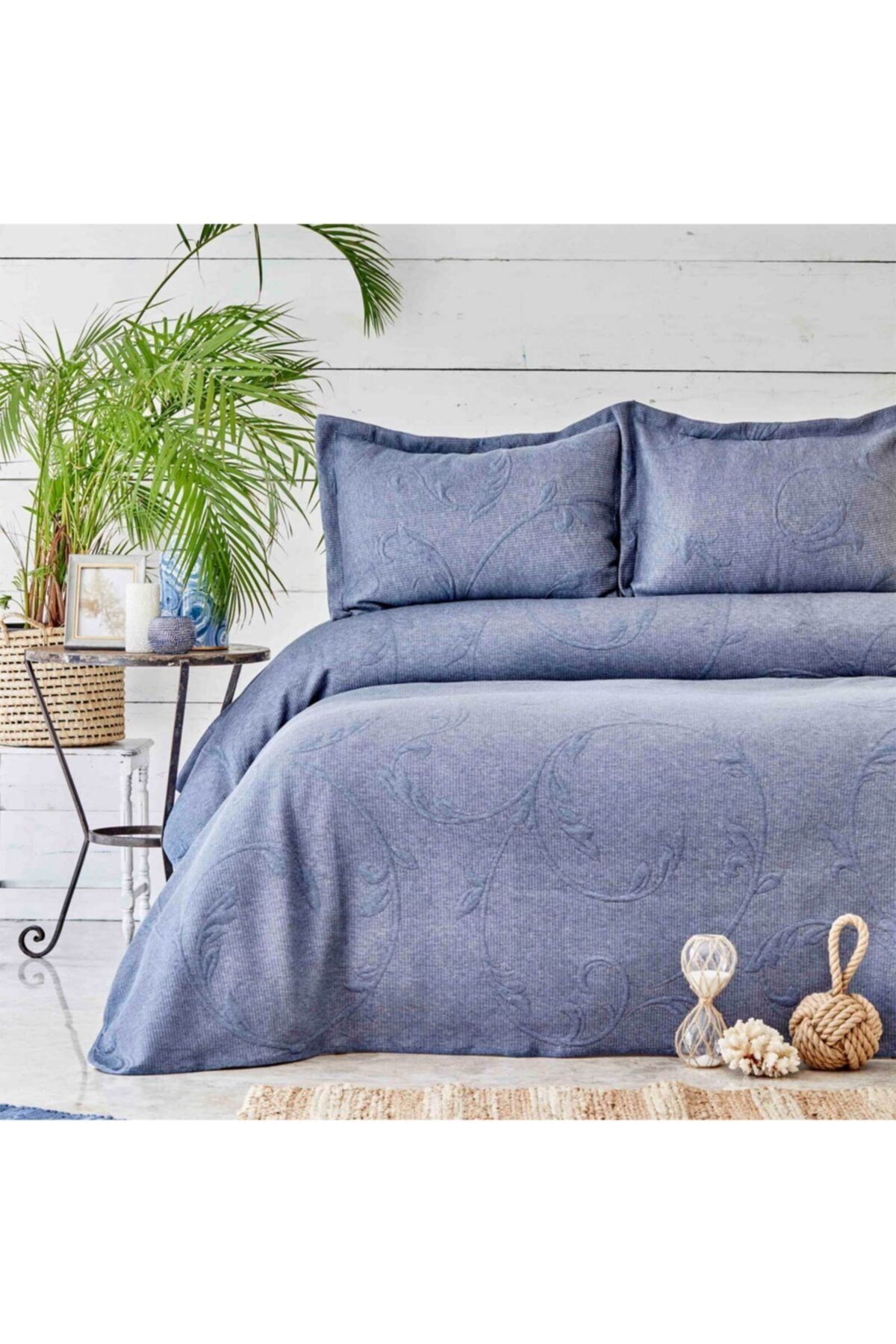 Karaca Home Mirela Indigo Cift Kisilik Yatak Ortusu Takimi Fiyati Yorumlari Trendyol