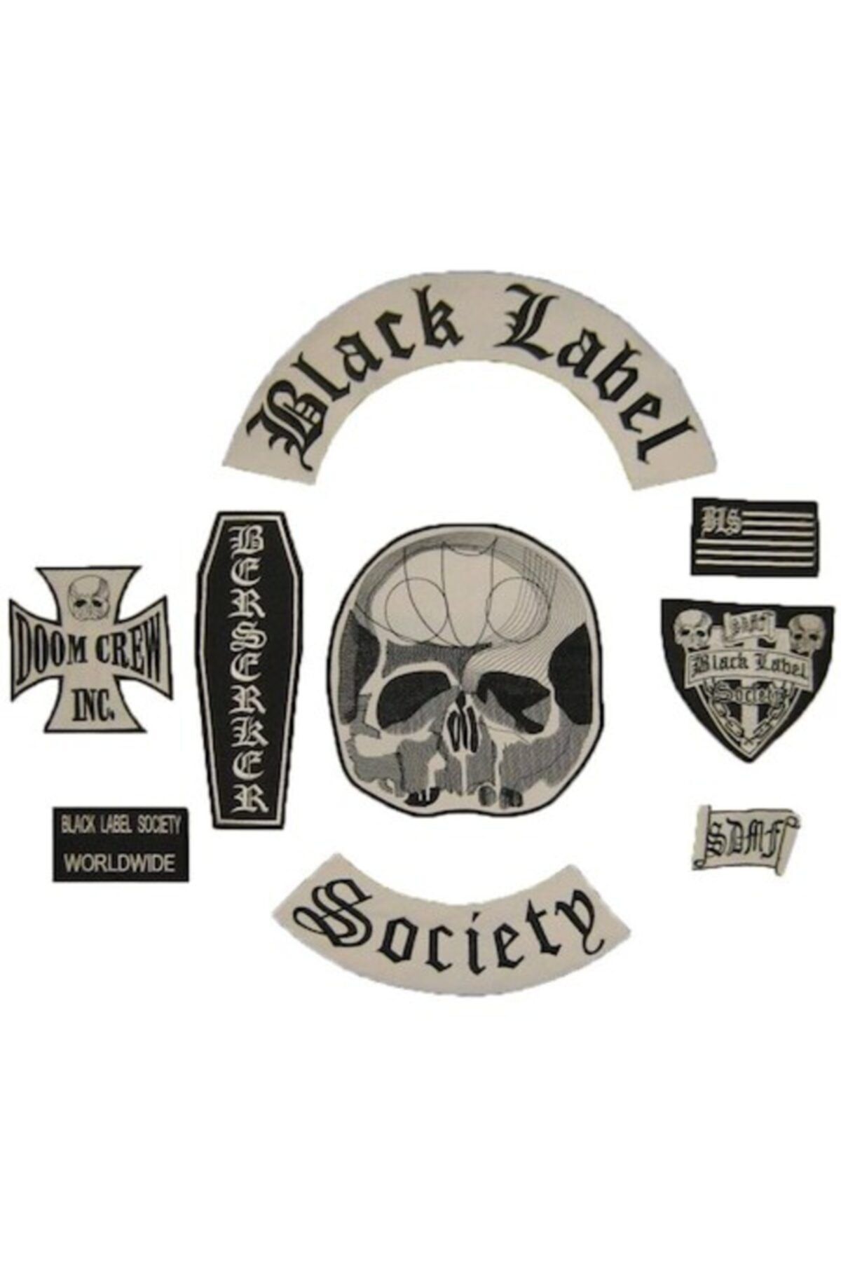 Metal Giyim Black Label Society Sırt Patch Set 9 Parça
