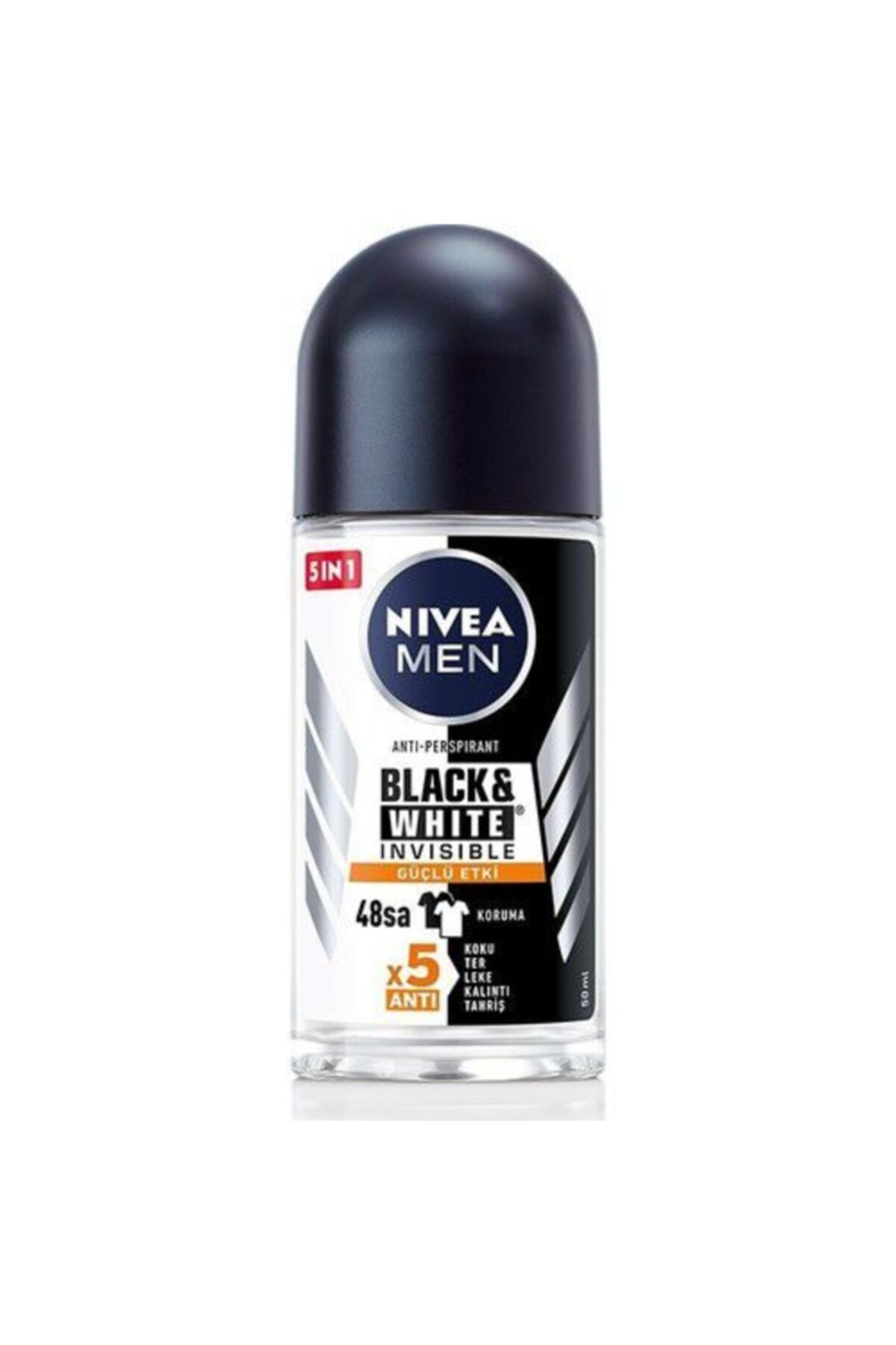 رول مردانه Nıvea 50 میلی لیتری سیاه و سفید Invisible Strong Effect 88091 NIVEA