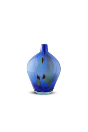Mavi Dalgalı Dekoratif Vazo 18 Cm SM/062