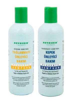 Placenta Kepekli Ve Yağlı Dökülen Saçlar Bakım Şampuanı 300 ml 2 Li Paket Nov Dand+Sebum
