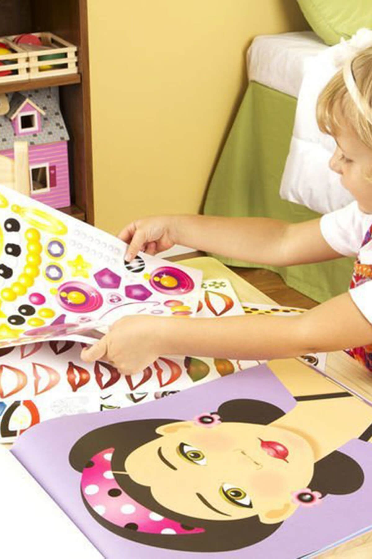 اسباب بازی های چوبی سفید مردانه و زنانه Melissa Doug کتاب Lickening Face Melissa & Doug