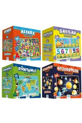Ca Games 4’lü Yer Puzzle Seti (alfabe +sayılar + Dünyamız + Gezegenler) KumeCA1201