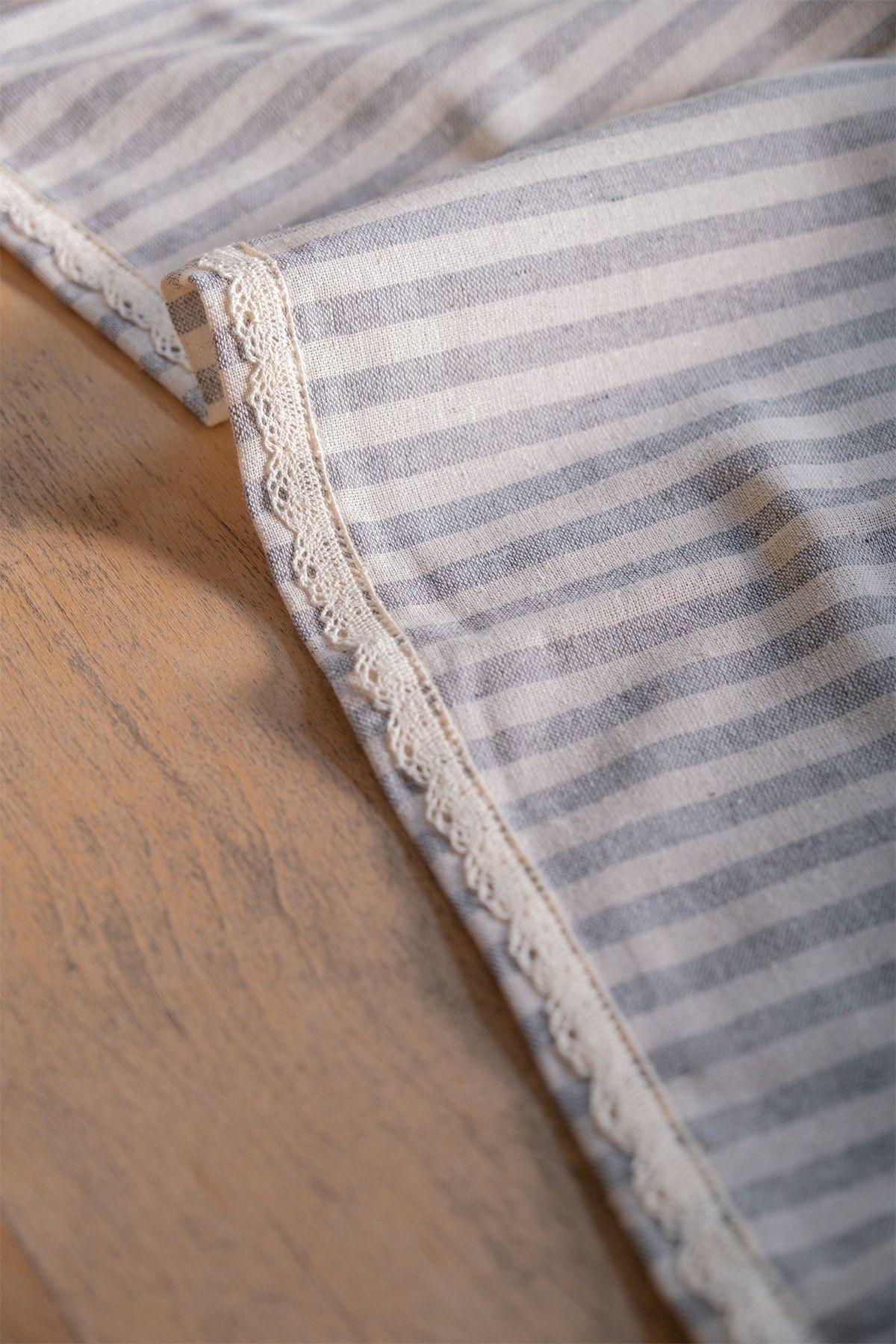 vivamaison-Τραπεζομάντιλο Runner 152x42 εκ. Γκρι λινό απλό 6