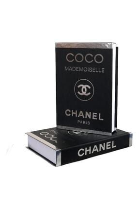 Chanel Coco Mademoiselle Dekoratif Kitap Kutu - Gümüş/siyah KİTAP-KUTU