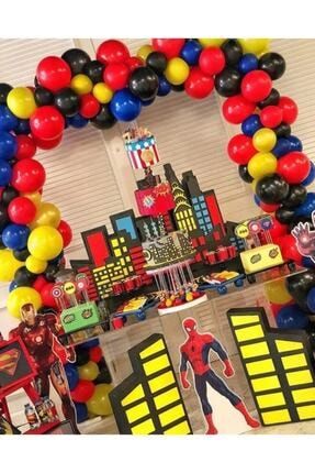 Spiderman Konsept Doğum Günü Balon Ve Balon Zinciri Örümcek Adam ADAPARTY1317