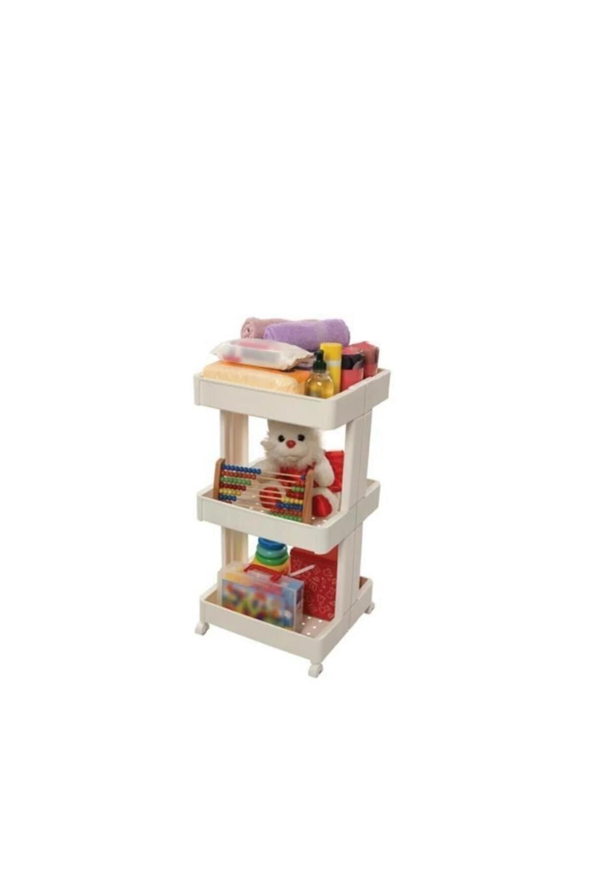 Motek Organızer 3'lü Raf Çok Amaçlı Dekoratif Modern Raf Bıg-03-beyaz 00502