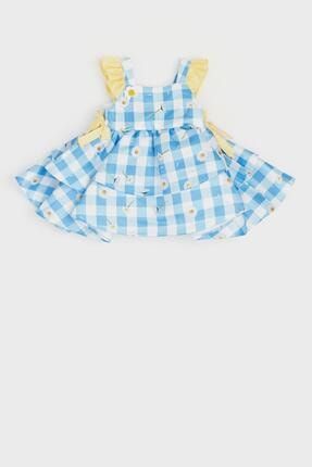 Kız Bebek Mavi Elbise 21SSTS10126