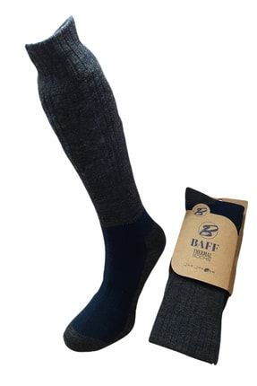 Lacivert Antrasit Dikişsiz Uzun Termal Çorap (1 Çift) BaffLong2710