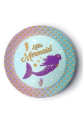 Deniz Kızı Temalı Tabak 8 Adet Deniz Atı Yıldız Ahtopot Konsept Little Mermaid 23 Cm Lisanslı Ürün HZRPIRILTIDENIZKIZITABAK