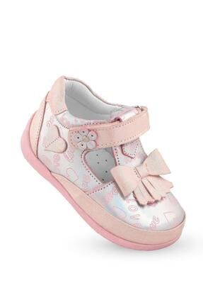 Kız Bebek Pembe Hakiki Deri Ortopedik Ayakkabı Patik İMSK 112