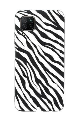 Huawei P40 Lite Zebra Pattern Premium Silikonlu Telefon Kılıfı MCANDLZBRPTRN19