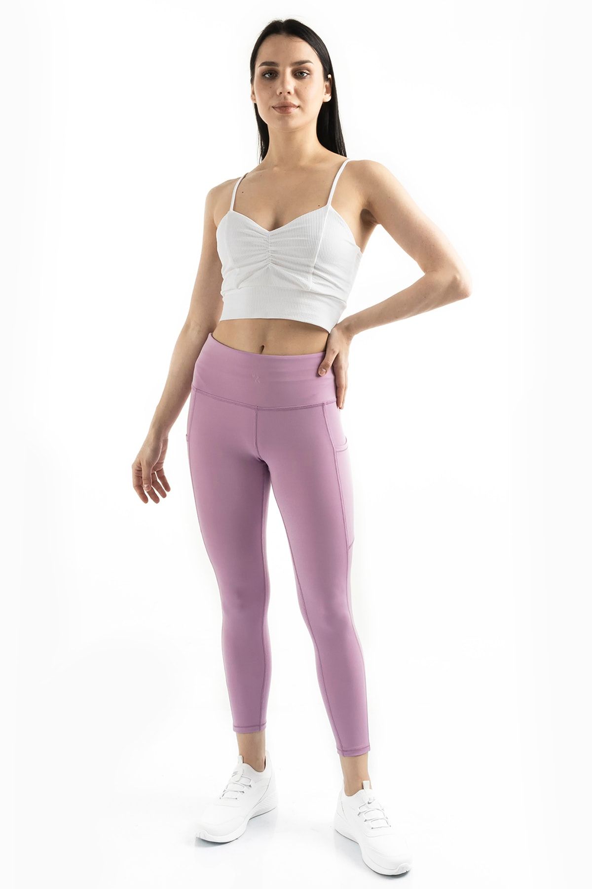 The Step Sports Colanți De Damă Lila Snc Cu Buzunar Lat Cu Talie Înaltă, Colanți Fermoși Pentru Yoga 25 Inchi Femeie - M