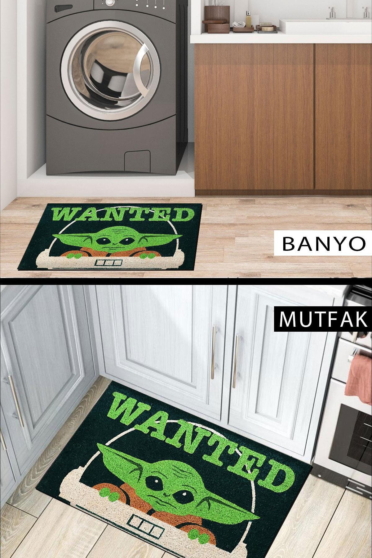 Monnhein Bebek Yoda Kapı Önü Paspası Dekoratif Dış Mekan/ev Içi/banyo/mutfak/yatak Odası/giriş Kapı Paspası fotoğrafı 3 (önizleme)
