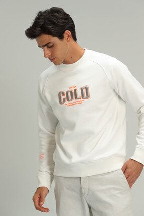Cold Erkek Sweatshirt Kırık Beyaz 112030053